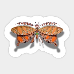 The curl butterfly Sticker